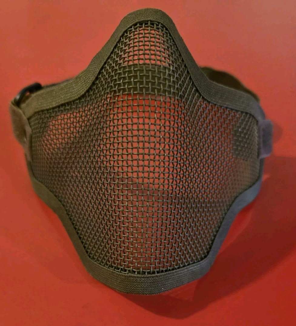 Airsoft Face Mask Lower Half Iron Carbon Steel Striker Metal Mesh