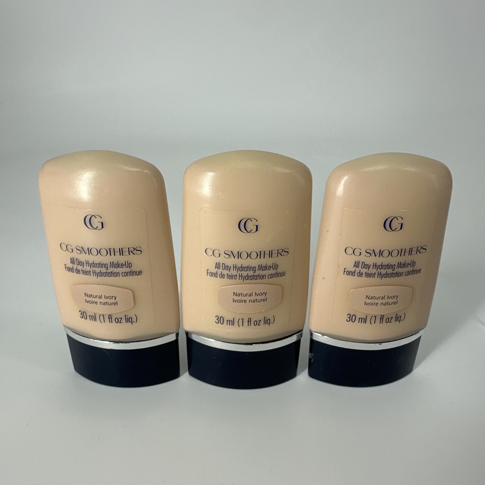 3 PACK Covergirl CG Smoothers All Day Hydrating Make-Up 715 NATURAL IVORY
