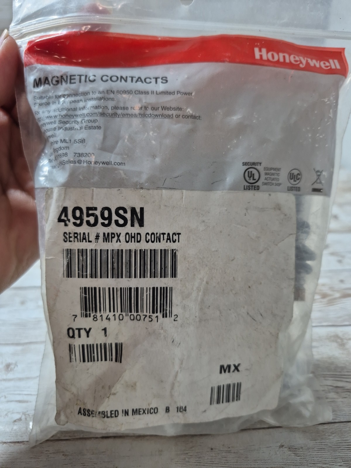 Honeywell Overhead Door Contact 4959SN