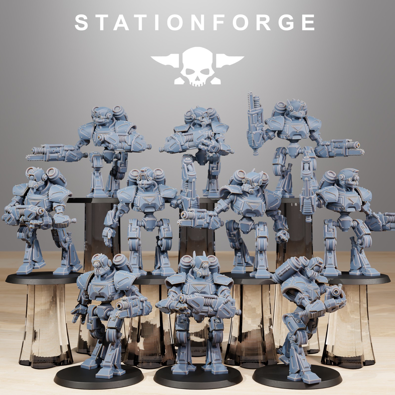Station Forge Miniatures Scavenger Mechanods Sci Fi Grim Dark Proxy Minis 3D