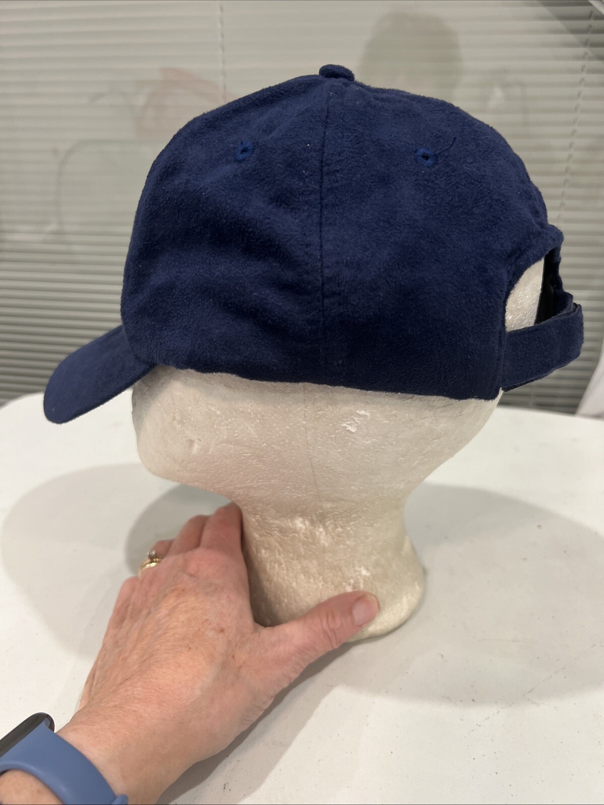 Navy Brushed Polyester Hat Cap Unbranded EUC