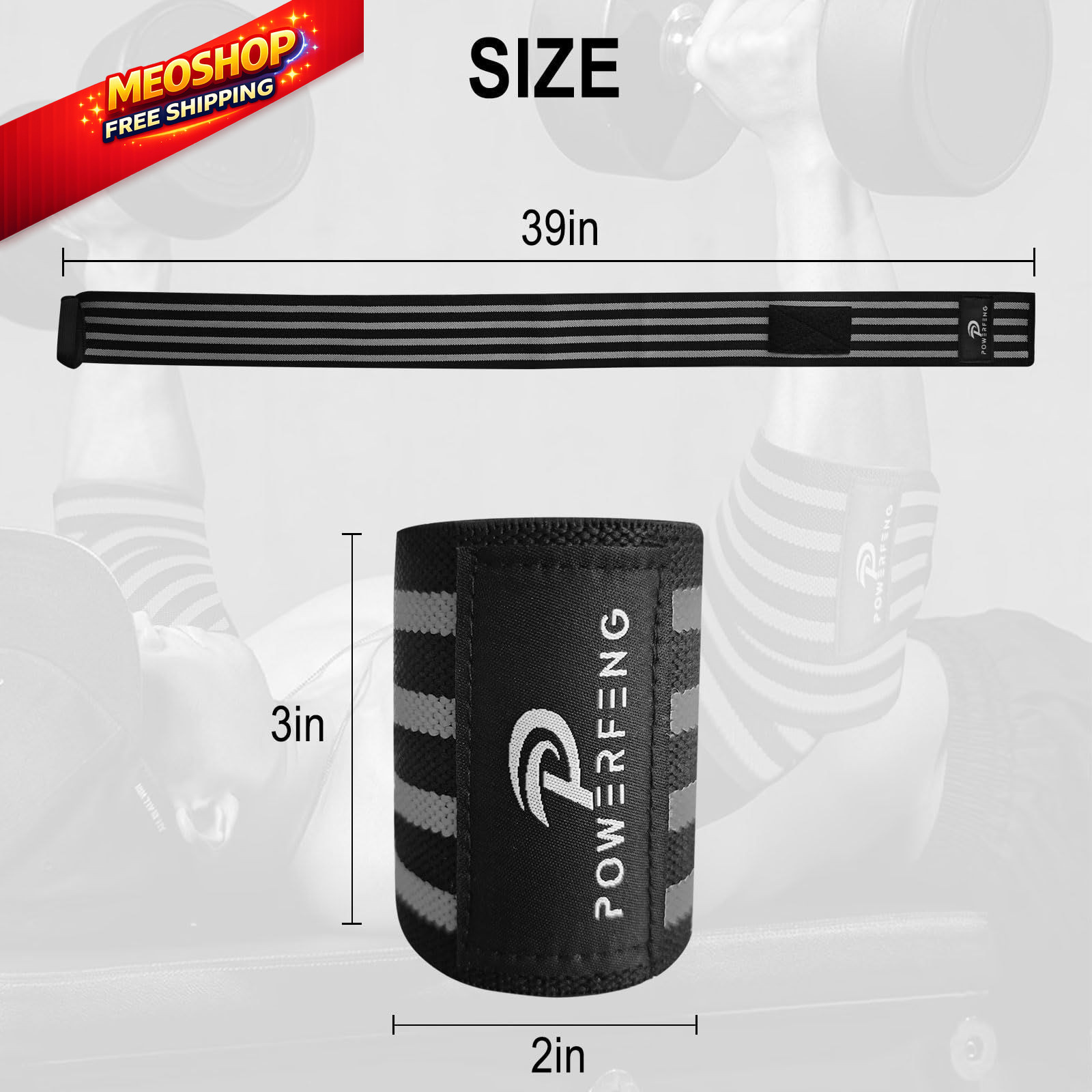Elbow Wraps for Weightlifting：Elbow Sleeve Weightlifting Support Gray