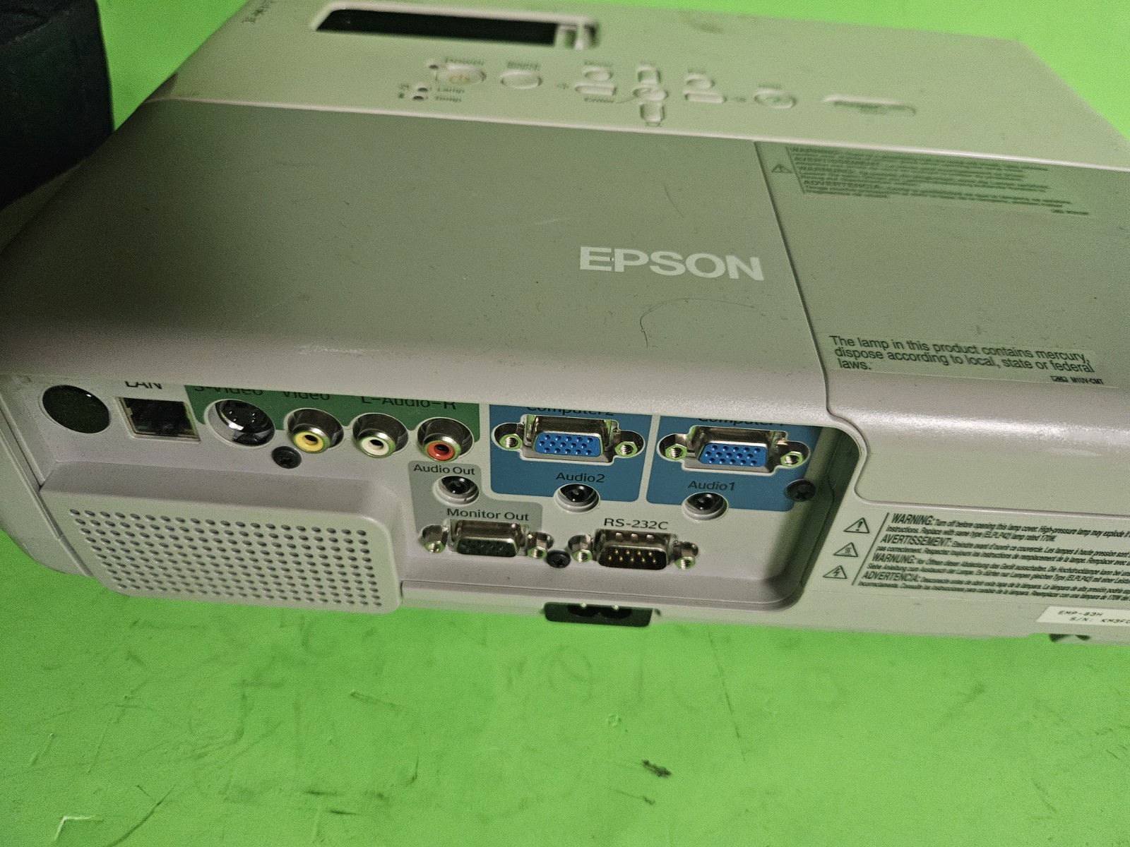 Epson Powerlite 83+ EMP-83H 3LCD projector 314h
