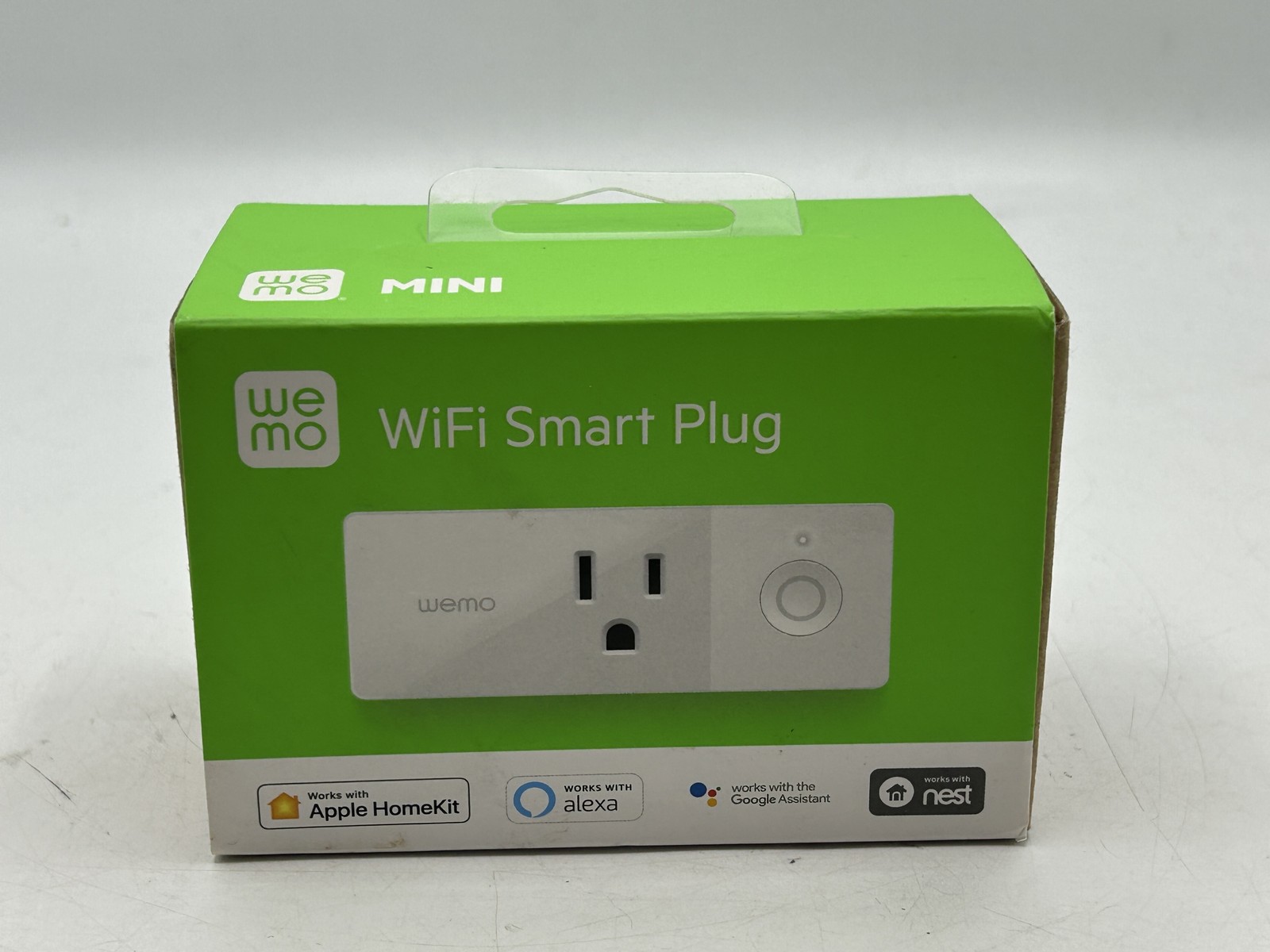 WeMo Mini Wi-Fi Smart Plug - White (F7C063) Works with Amazon Alexa and Google