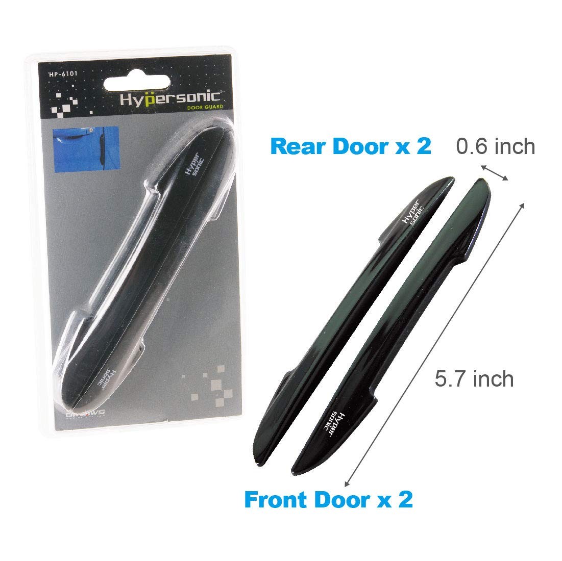 Hypersonic Black Car Door Edge Guard Trim Molding Crash Scratch Small,