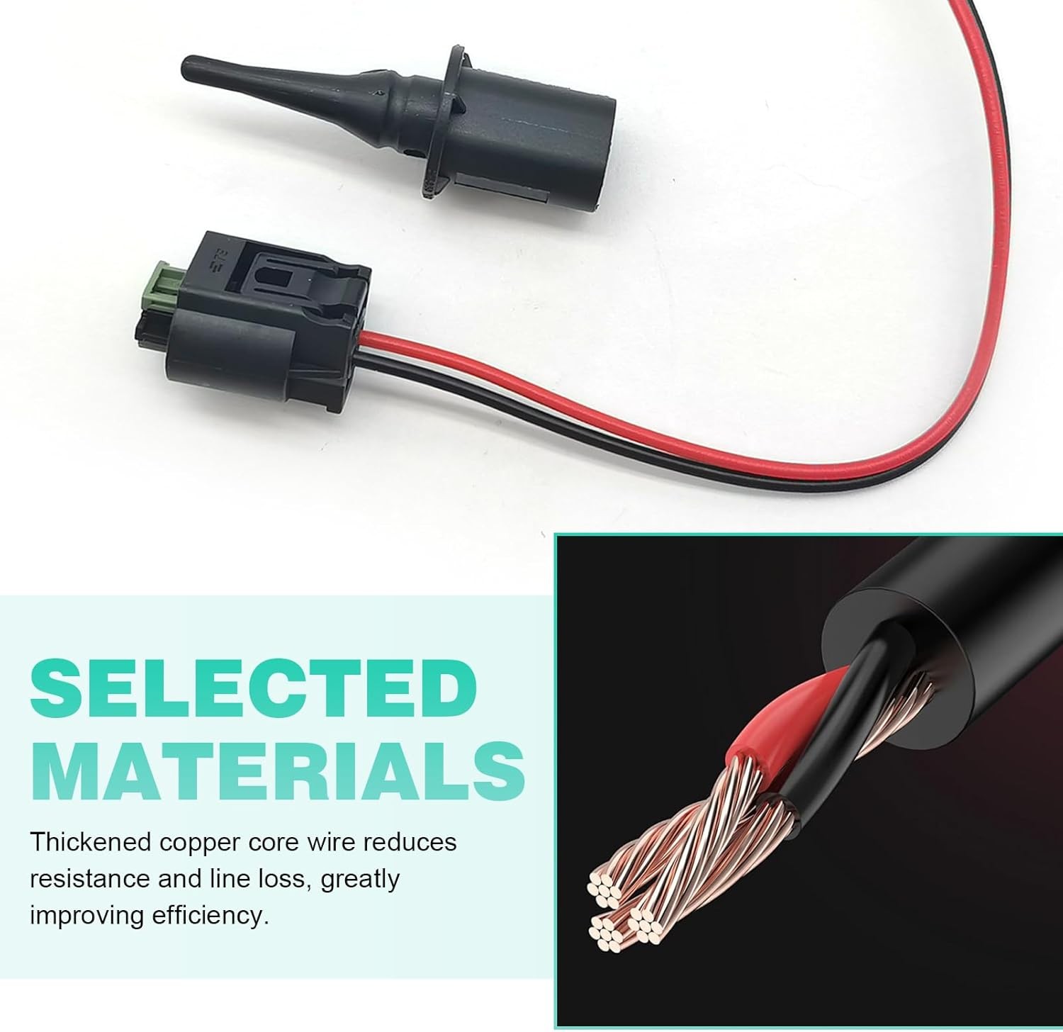 2 PCS Outer Ambient Air Temperature Sensor, High Temperature Resistant Sensor wi