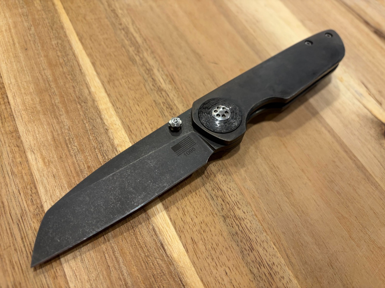 Dustin Driver Defense Nemesis Titanium Framelock Knife 3" 1095 Blade - Custom