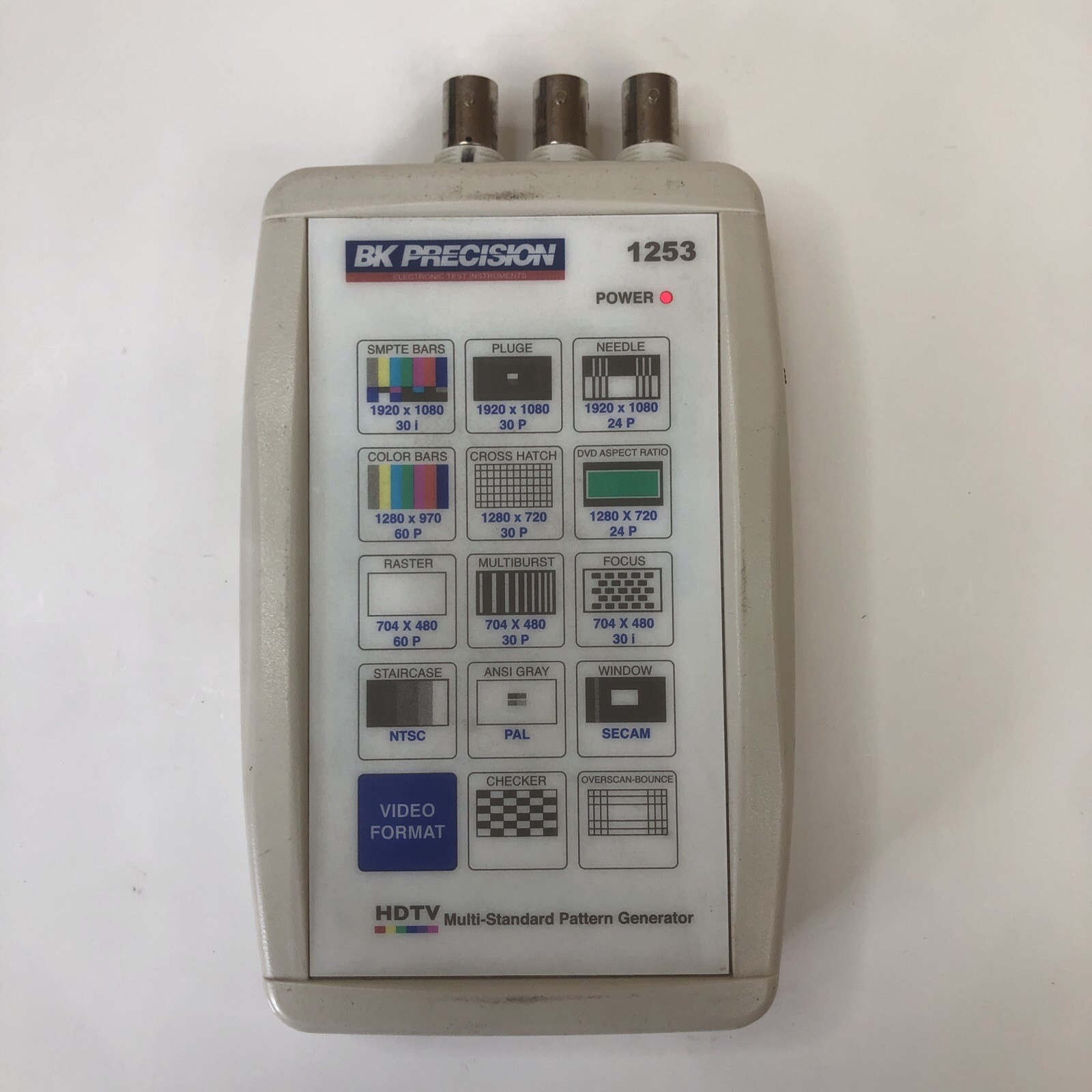 BK Precision 1253 Handheld HDTV Pattern Color Bars Generator