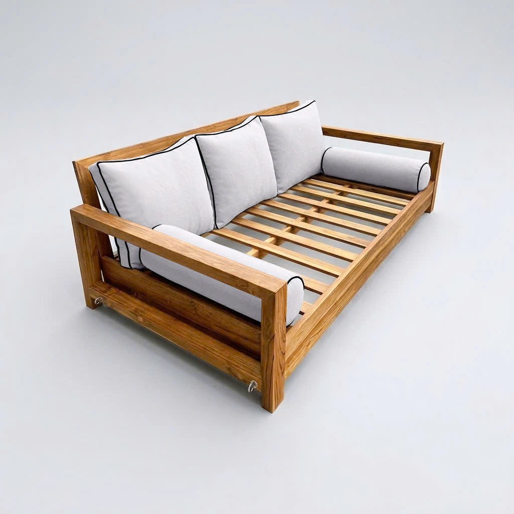 |COVER ONLY| STYLE 3 Crib Bolster Pillow Daybed Porch Swing Contrast Trim AD105
