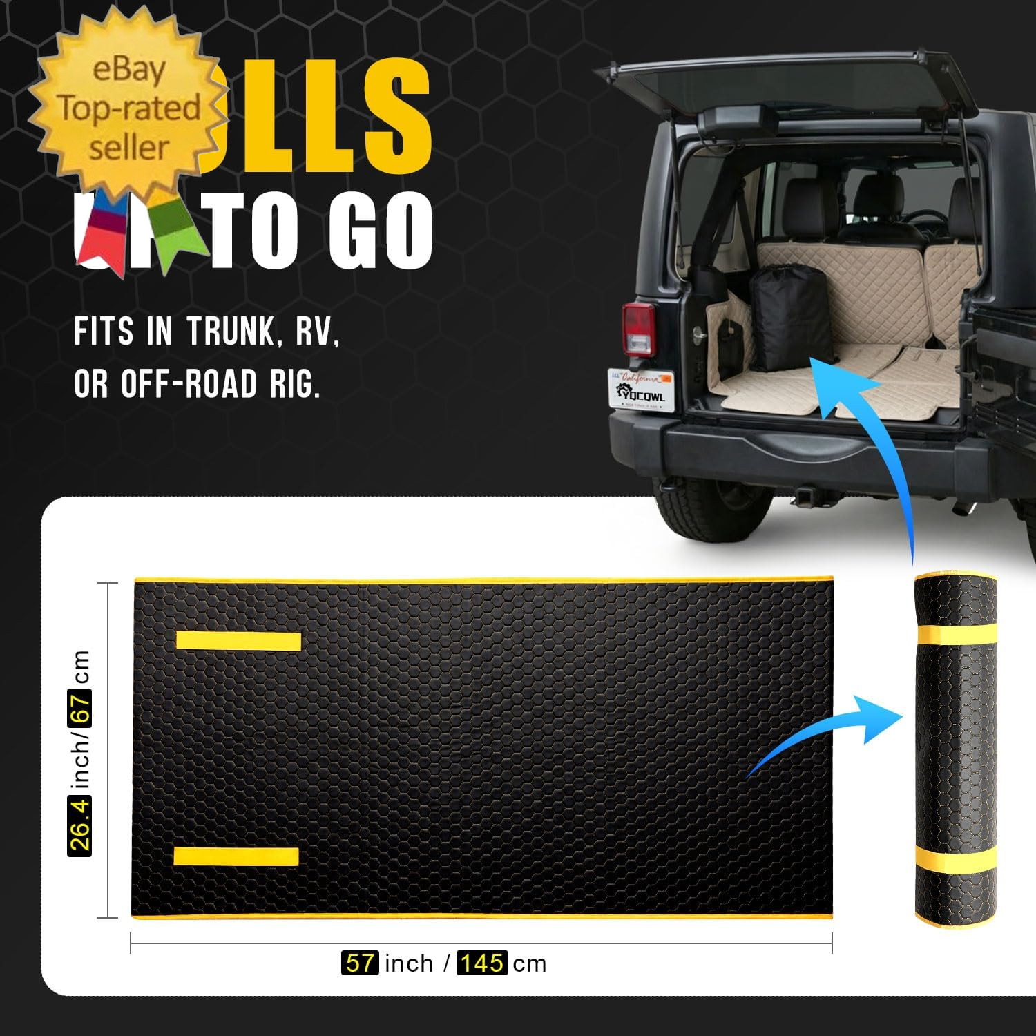 Magic Rolling Creeper Mat Portable Mechanics Mat | Low Clearance, Foldable Garag