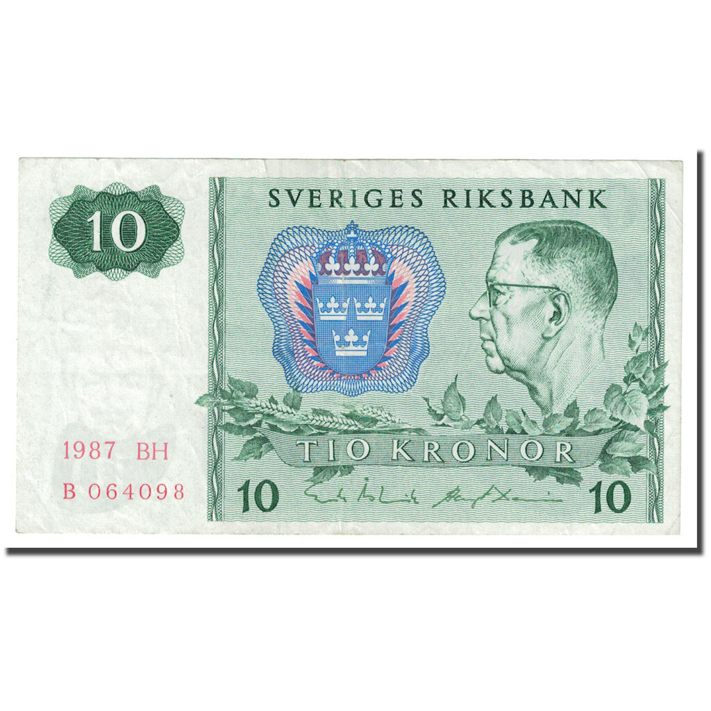 [#632038] Banknote, Sweden, 10 Kronor, 1987, KM:52e, EF(40-45)
