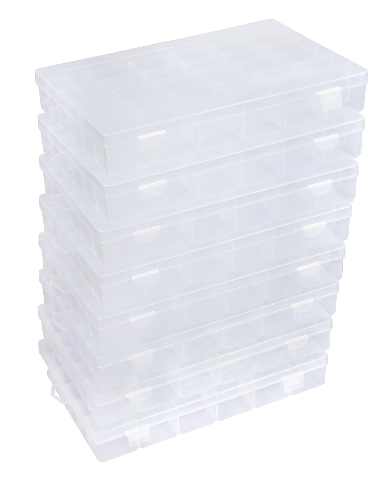 8 PCS 36 Grids Bead Organizer Box Plastic Box Clear Box Organizer 3600 Tackle...