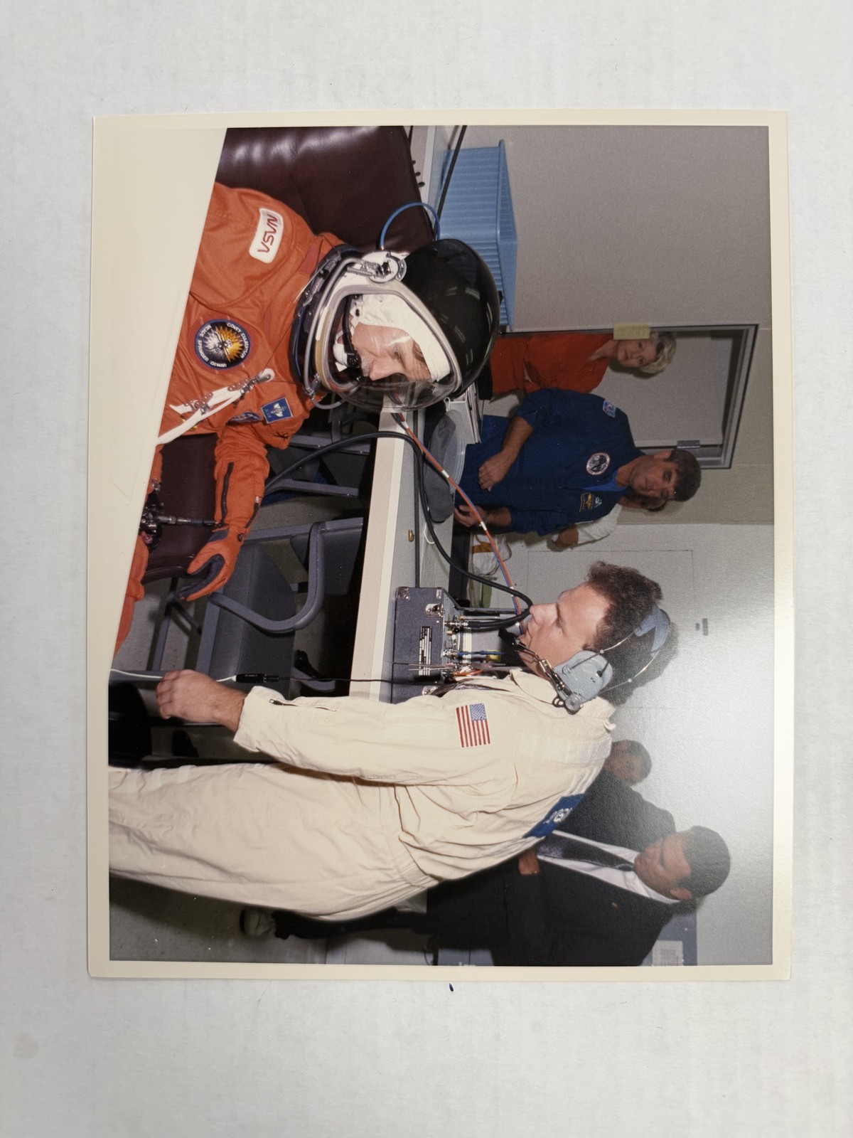NASA STS-38 Richard Covey Receives Suiting Assistance Press Photo