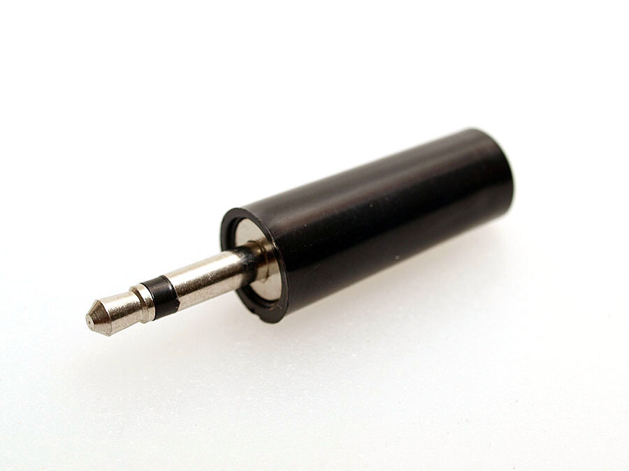10 pcs 2.5mm 3/32" Male MONO PLUG Plastic BLACK Solder Type US Seller
