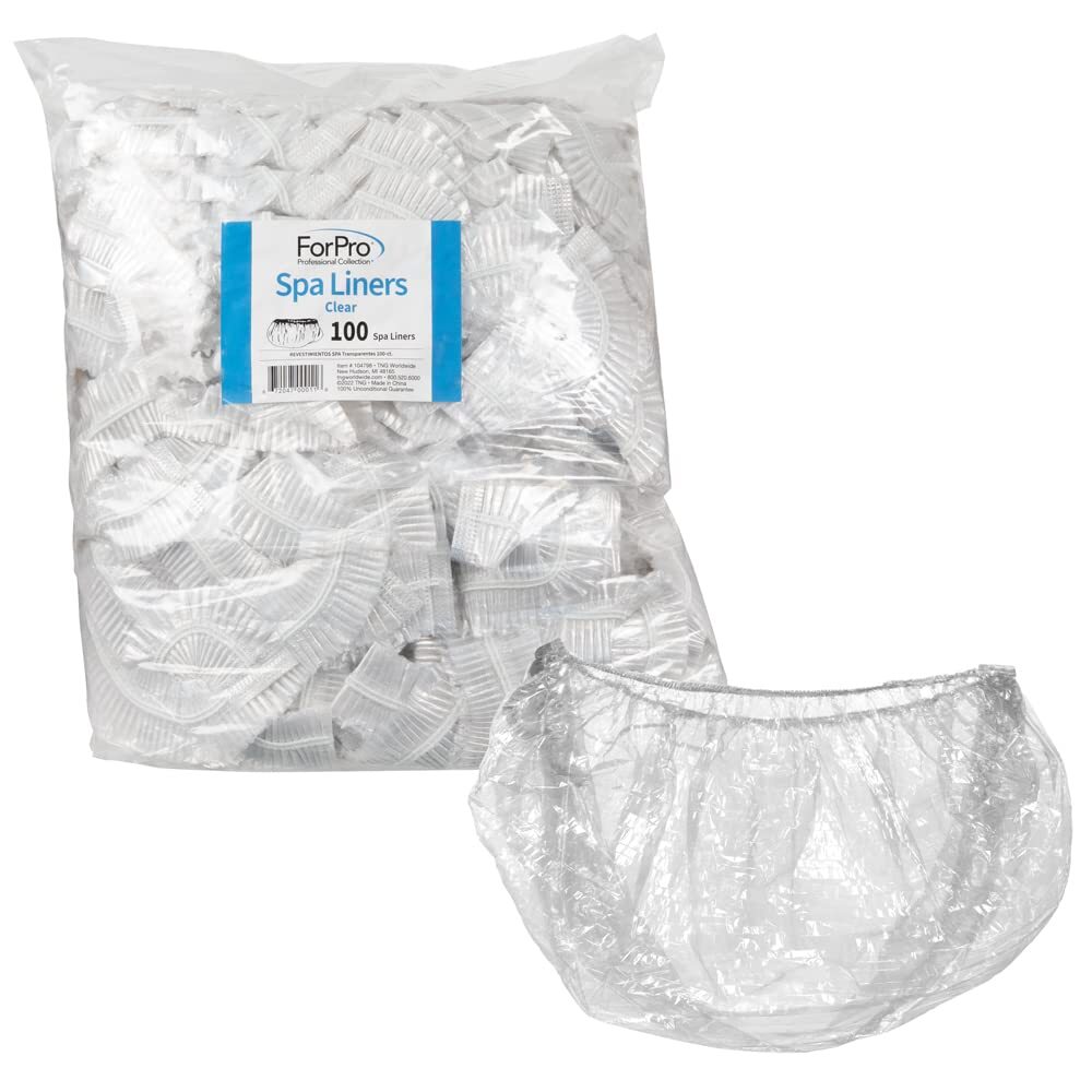 Disposable Spa Liners Fit All Pedicure Spas Clear 100-Count Professional