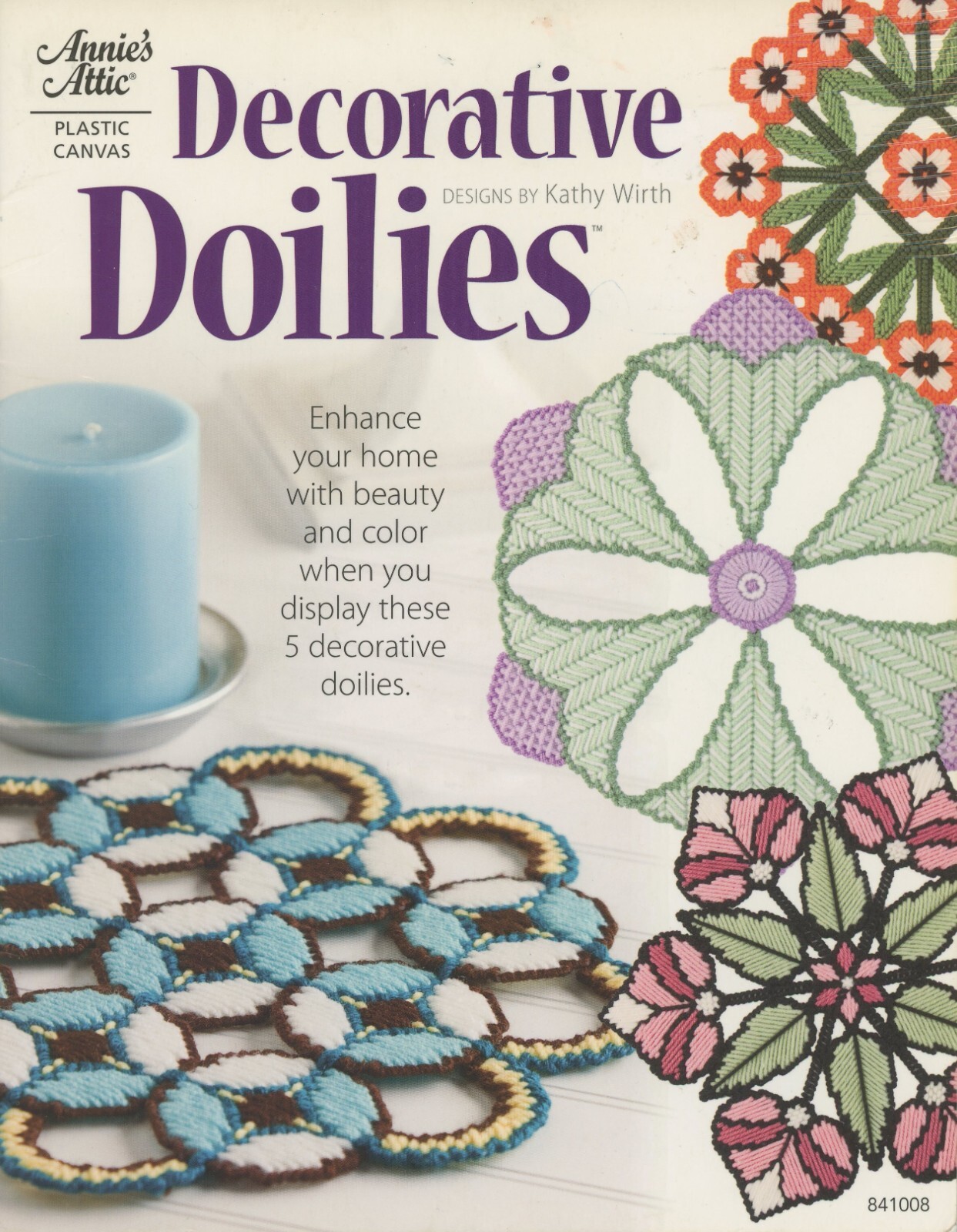 Annies Attic Decorative Doilies Plastic Canvas Booklet 841008