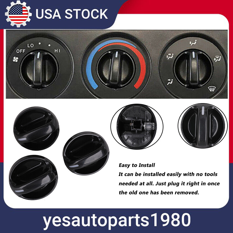 For Toyota Tundra 3.4L 4.0L 4.7L 2000-2006 A/C Heater Knob 55905-0C010 Set of 3