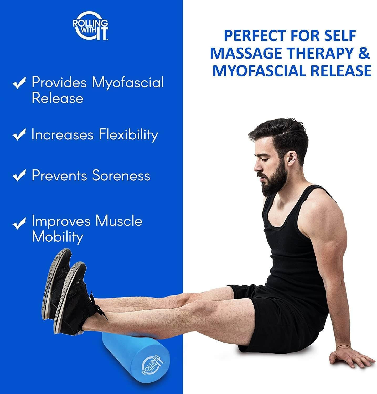Foam Roller with High Density for Physical Therapy, Muscle Roller for Exercise a