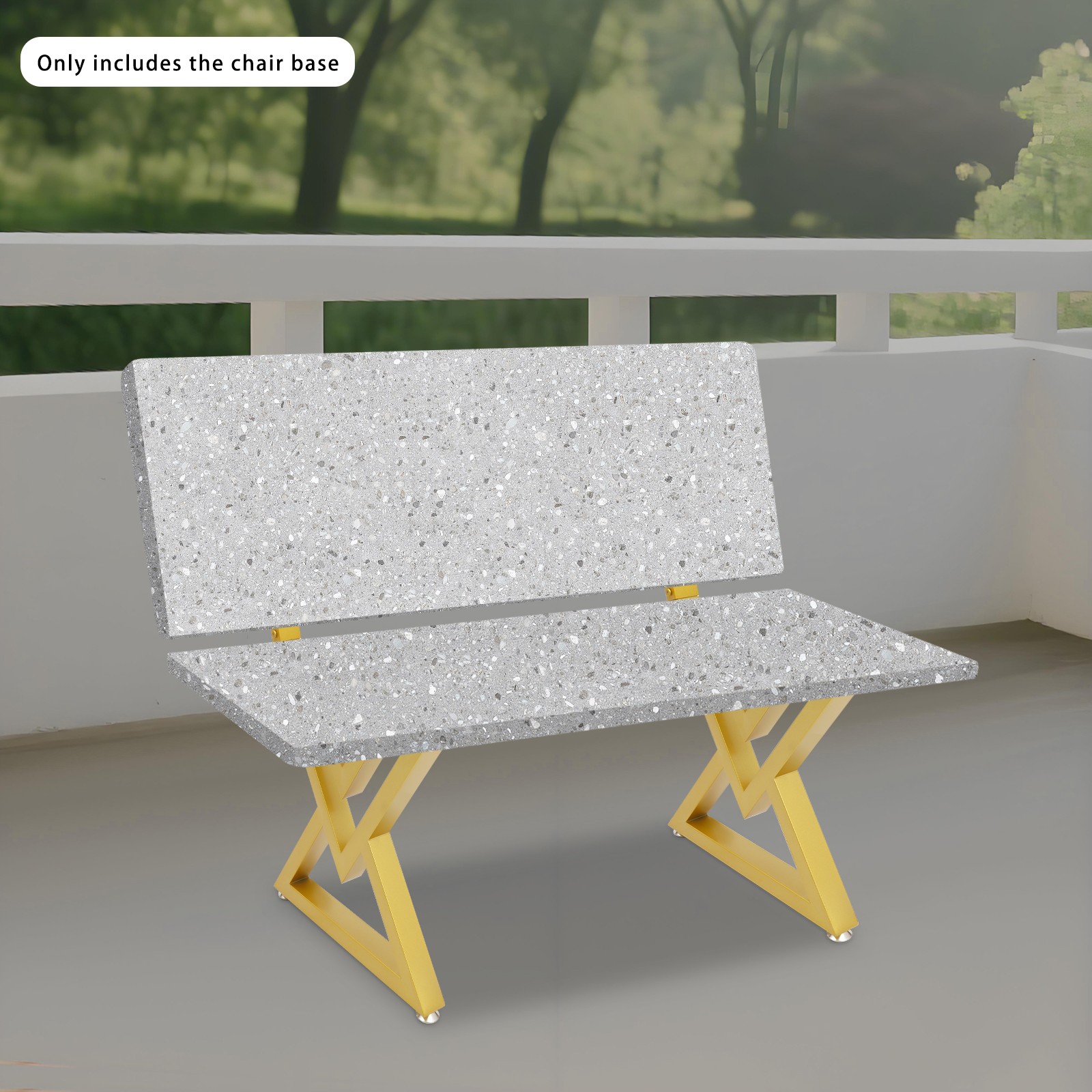 Set of 2 Bench Legs, Metal Bench Legs, Bench Legs with Backrest Bracket