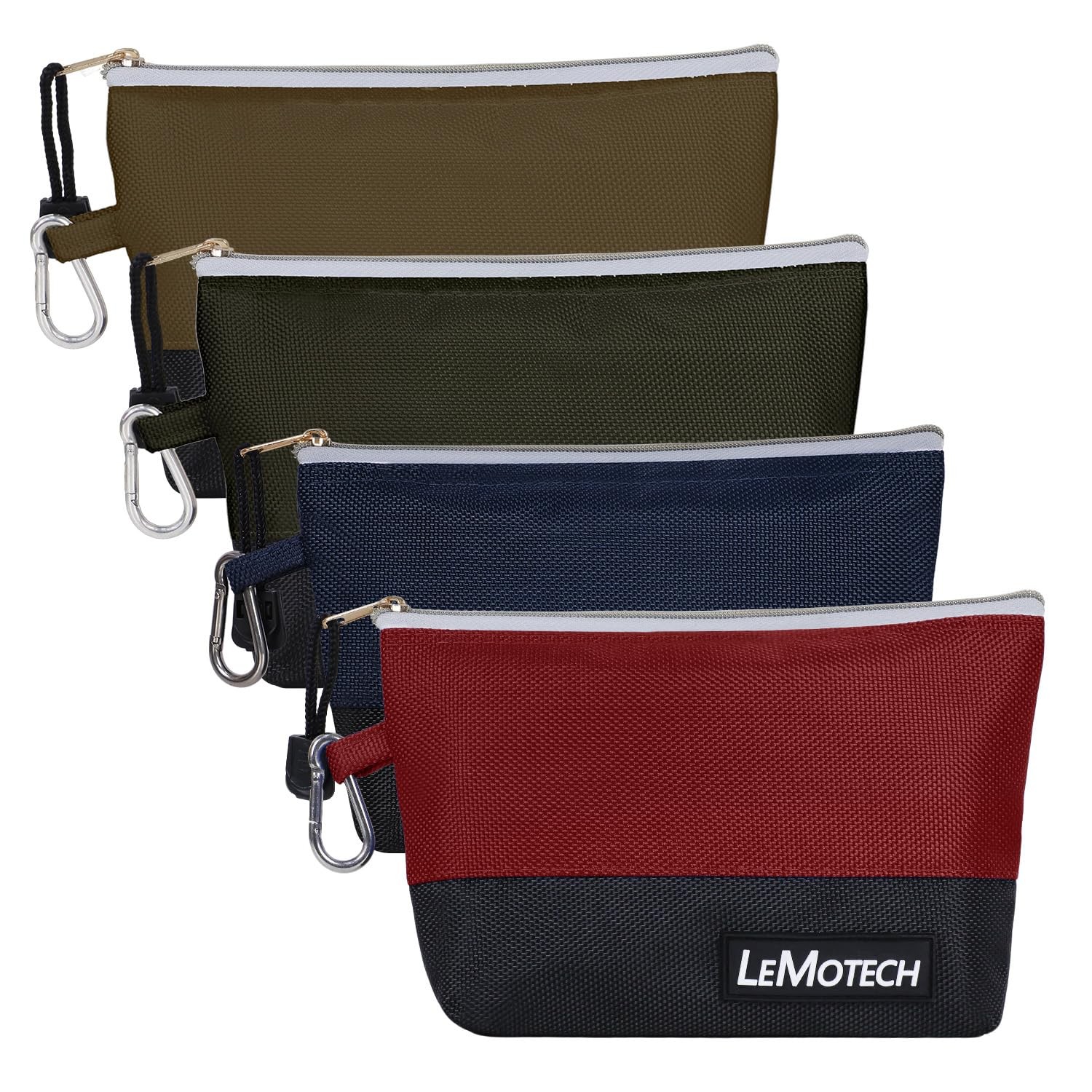 Tool Pouches, Stand-Up Mini Tool Bag with Zipper, Heavy Duty Utility Tool Pou...