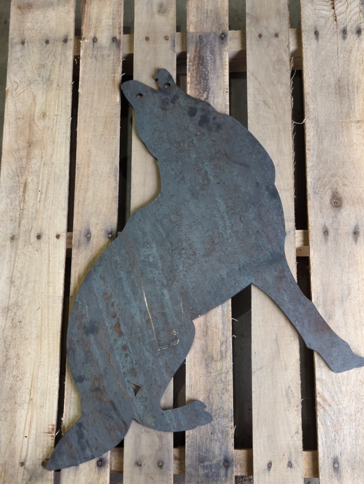 Metal Coyote Silhouette 3/8 Category 3 Target Good for Most Hunting Rifles
