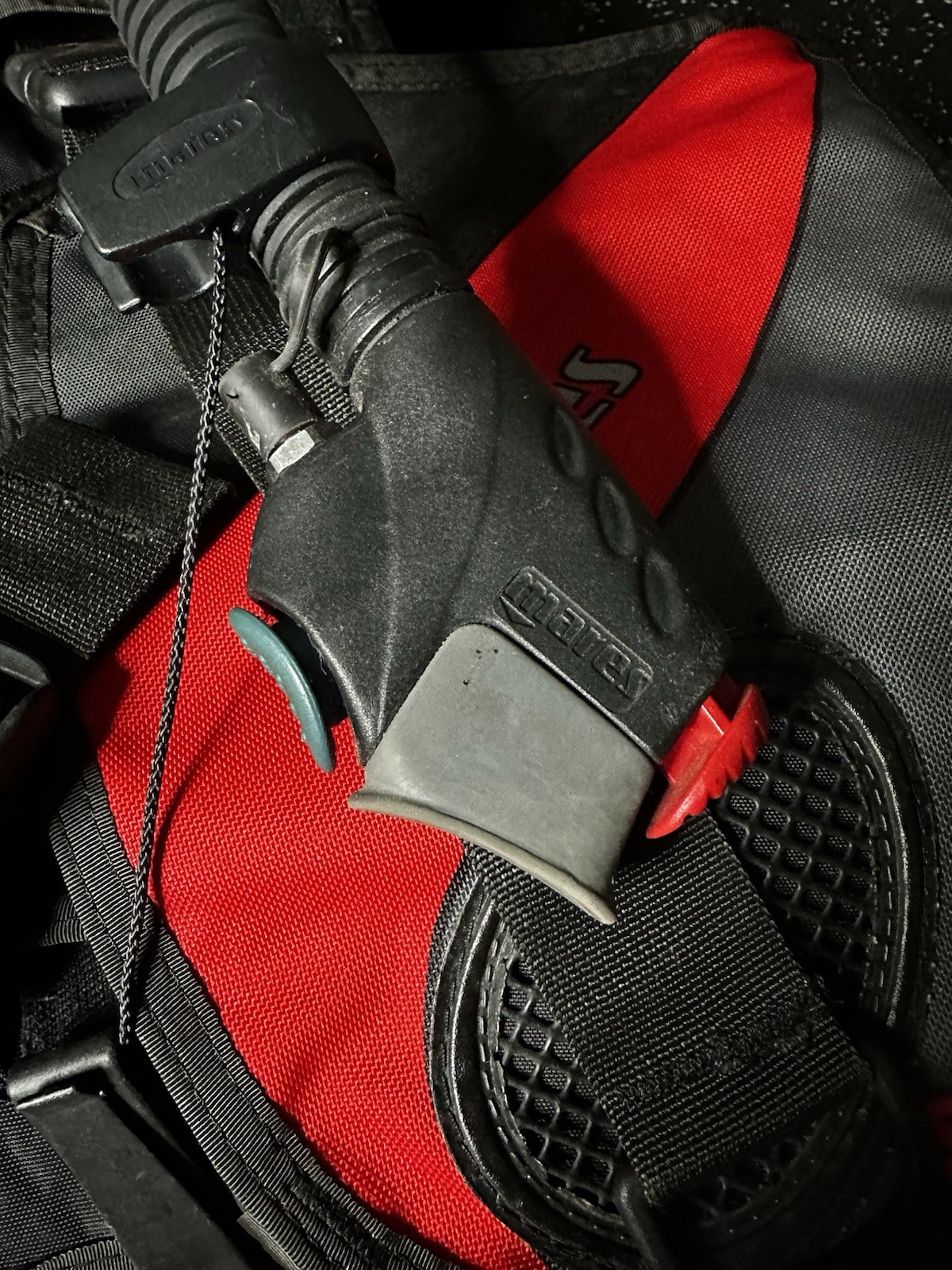 Mares Synchro Lx Diving BCD Vest Size Medium Nylon Red Gray Black