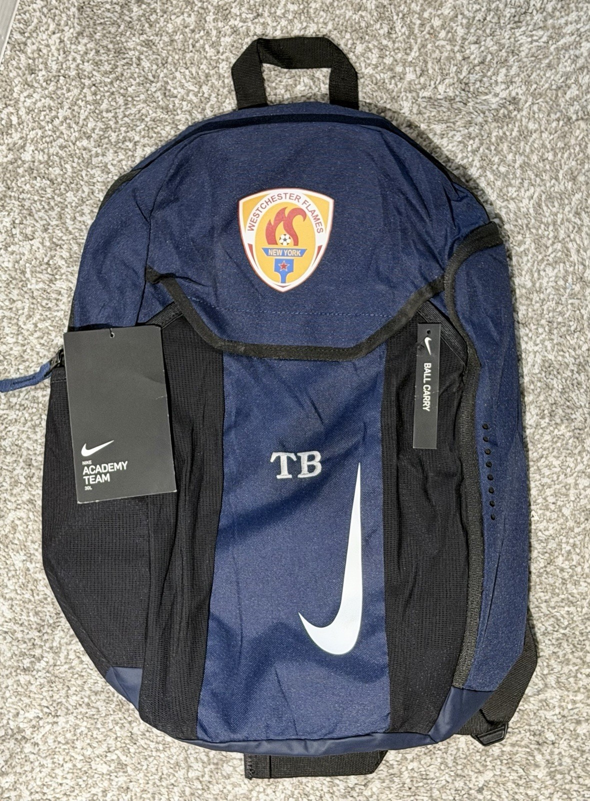 Nike Academy Team bag Soccer Backpack Westchester Flames New With Tags