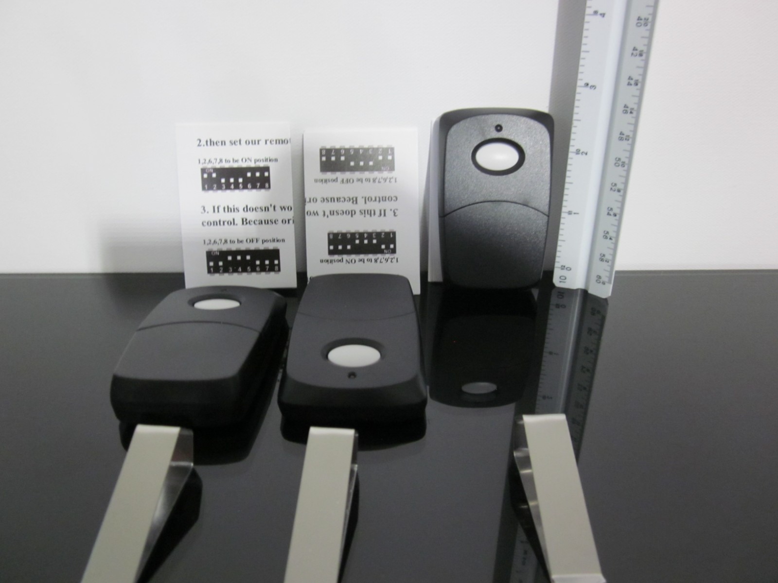Kingdder 3 Pcs Garage Door Remote Black Replacement (g