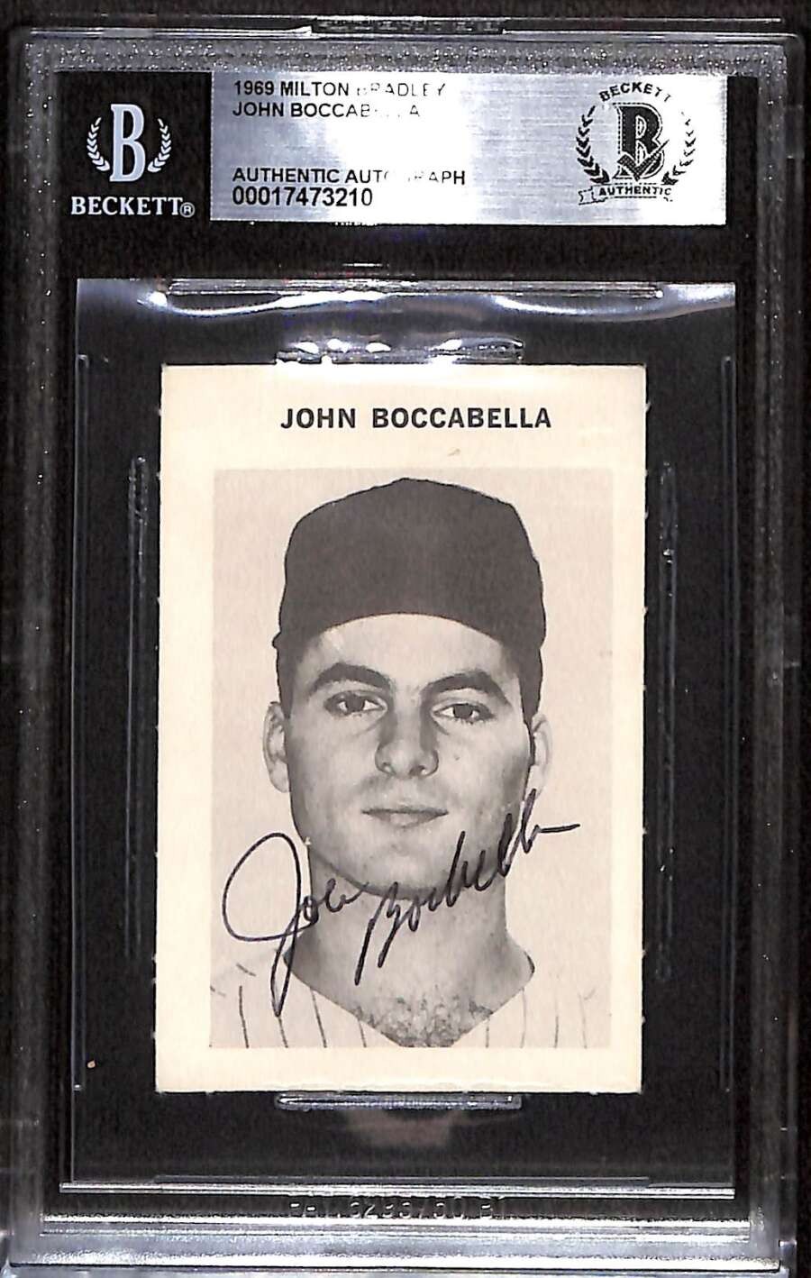 1969 Milton Bradley 30 John Boccabella  BGS Auto Autographed Authentic C92955