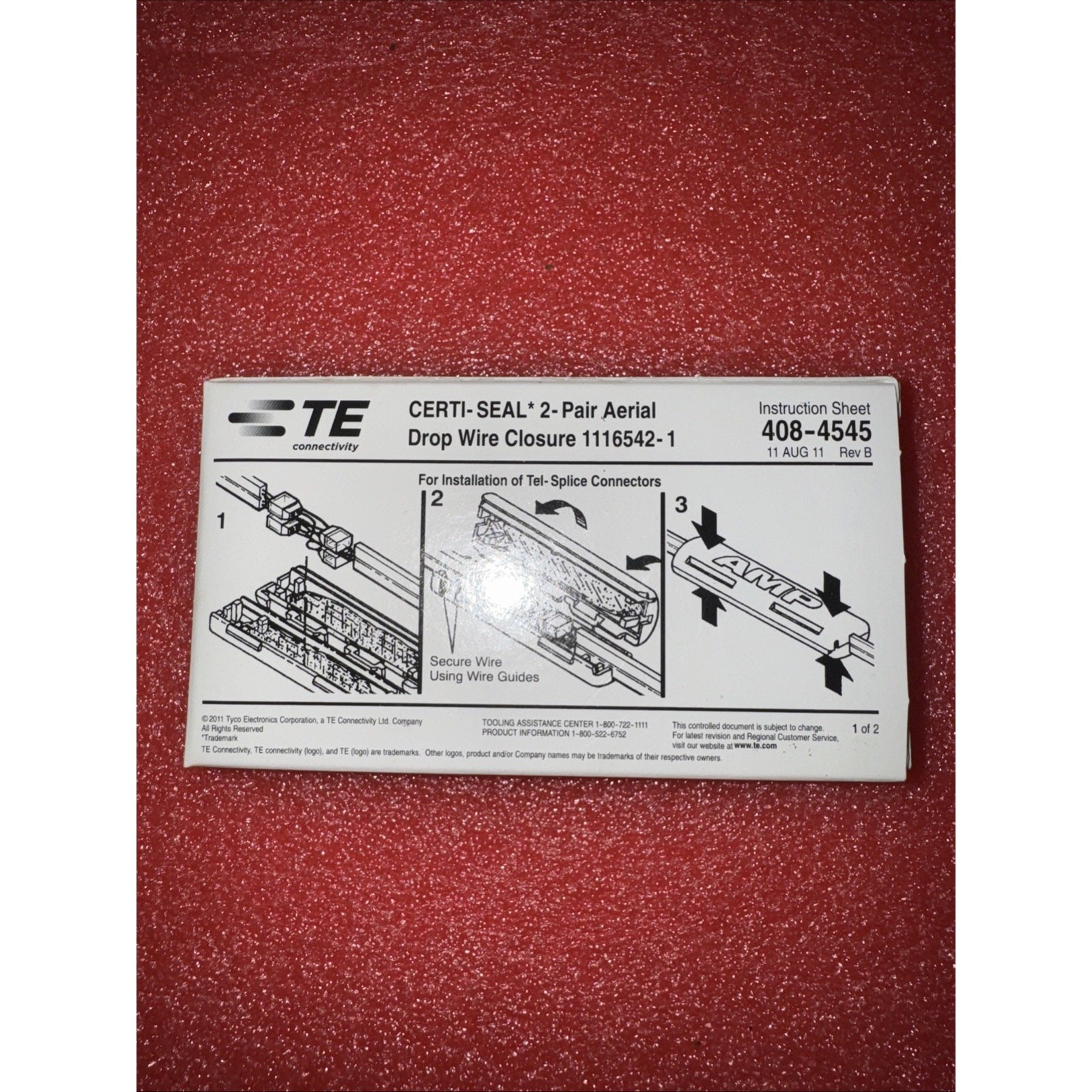 70pc TE Connectivity CERTI-SEAL Wire Splice Closure408-4545 / 1116542-1 geof7