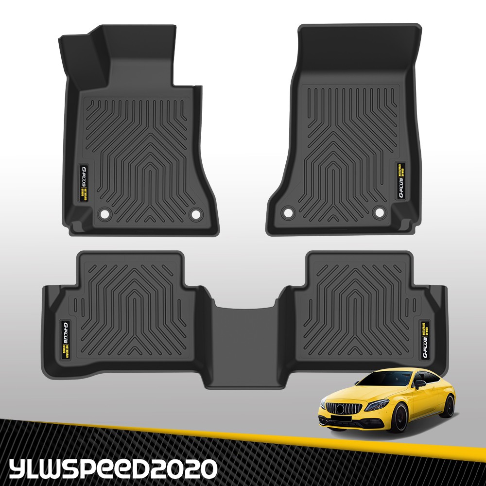 Fit For 2015-2021 Mercedes-Benz C-Class Sedan TPE Floor Mats Liners All-Weather