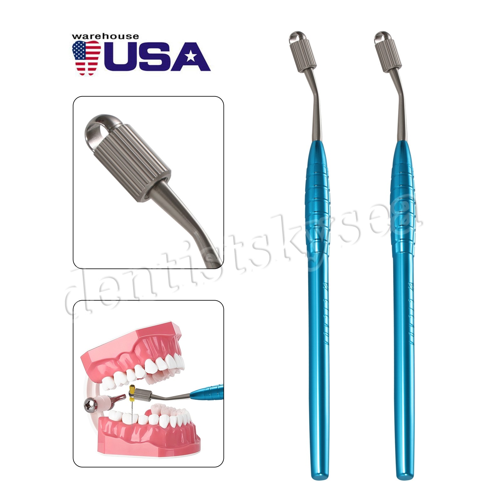 2Pcs Dental Files Holder K-File H-File Handle Hand Posterior Root Canal Clip
