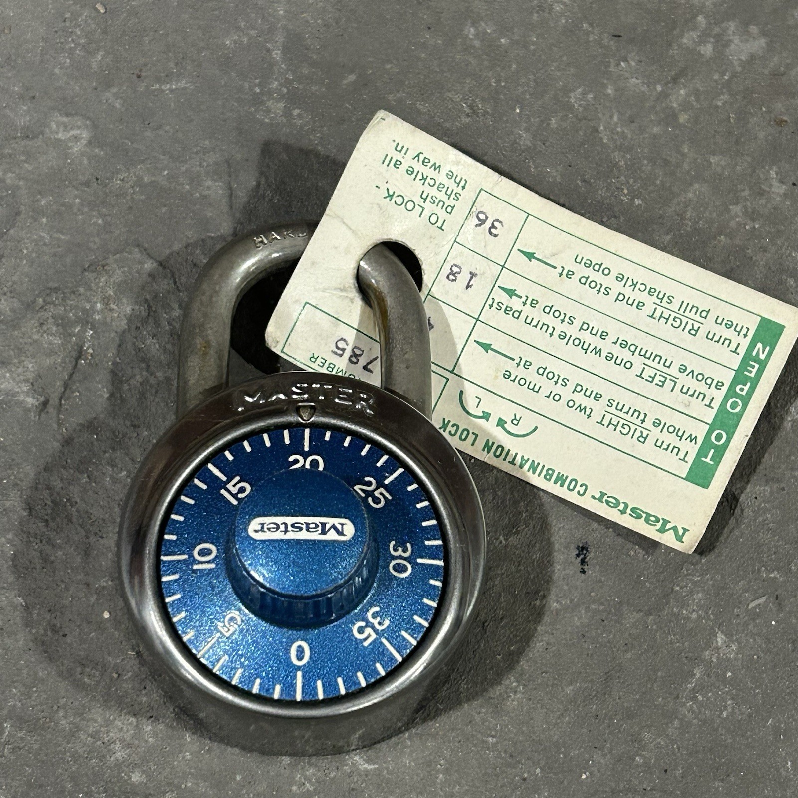 master lock padlock Combination Silver Blue - B