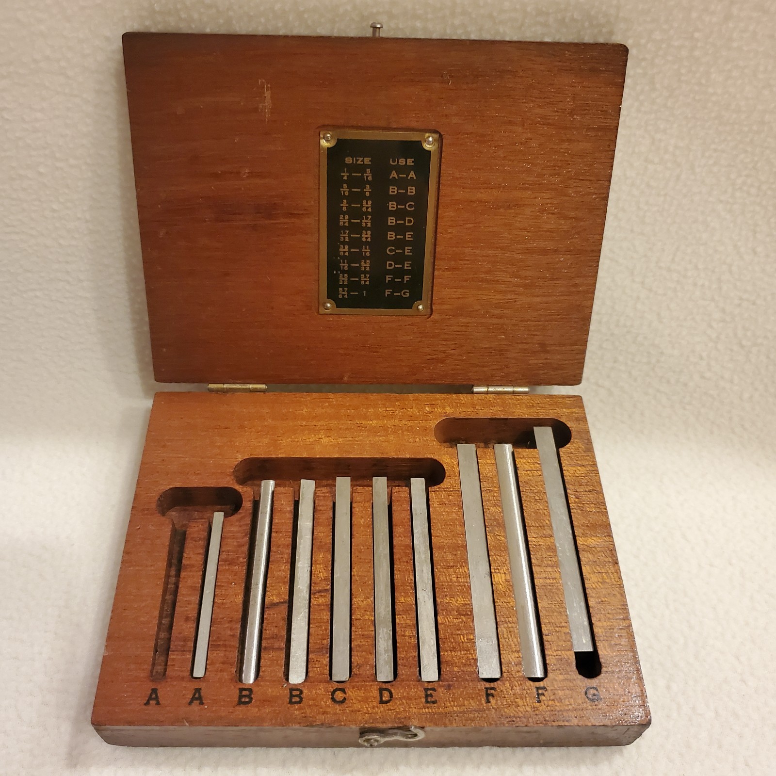 Brown & Sharpe Mfg Co Providence RI Angle Bar Machinist Tools Wood Box Vintage