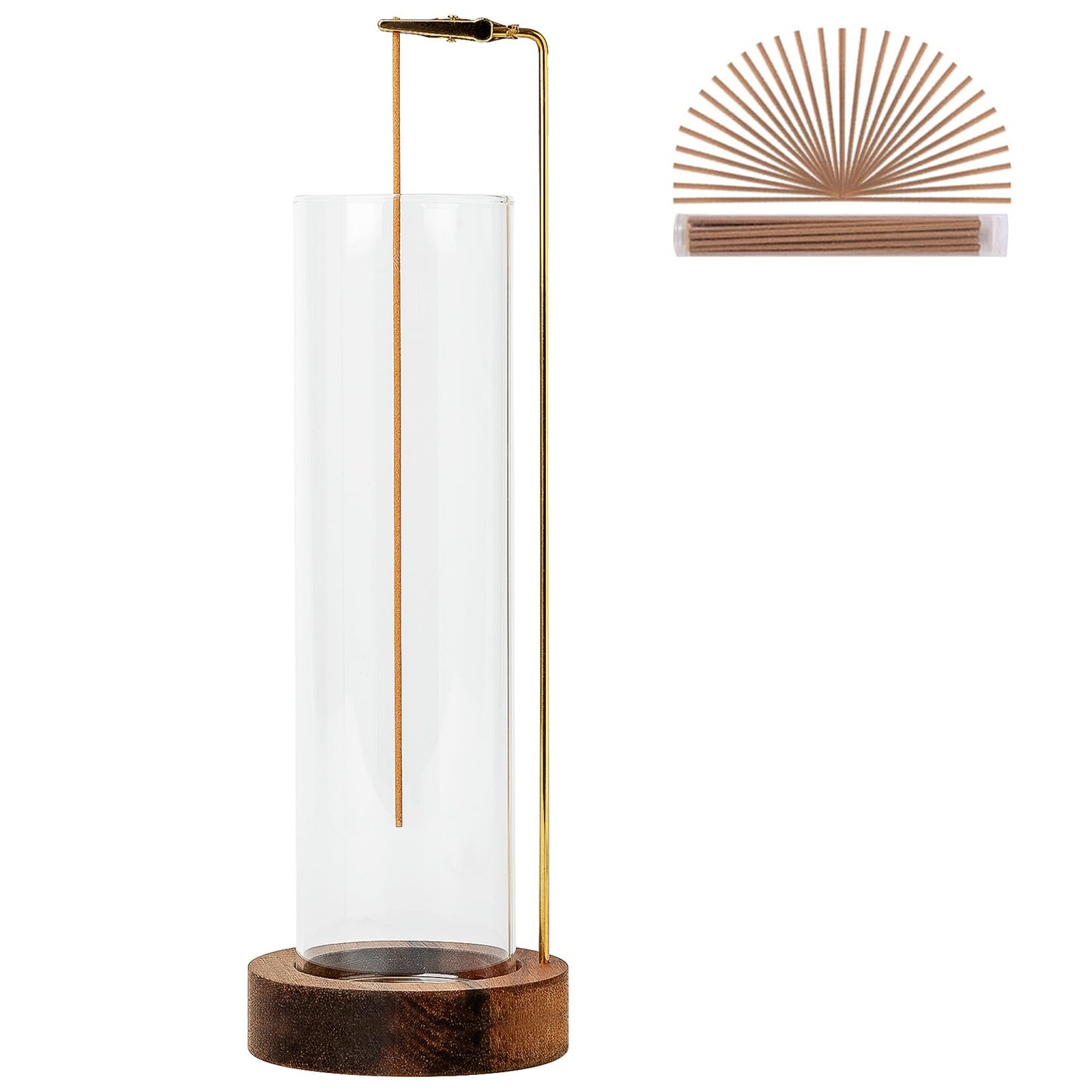 Incense Holder for Sticks, Anti-Ash Flying Incense Burner with 30 Incense Sticks