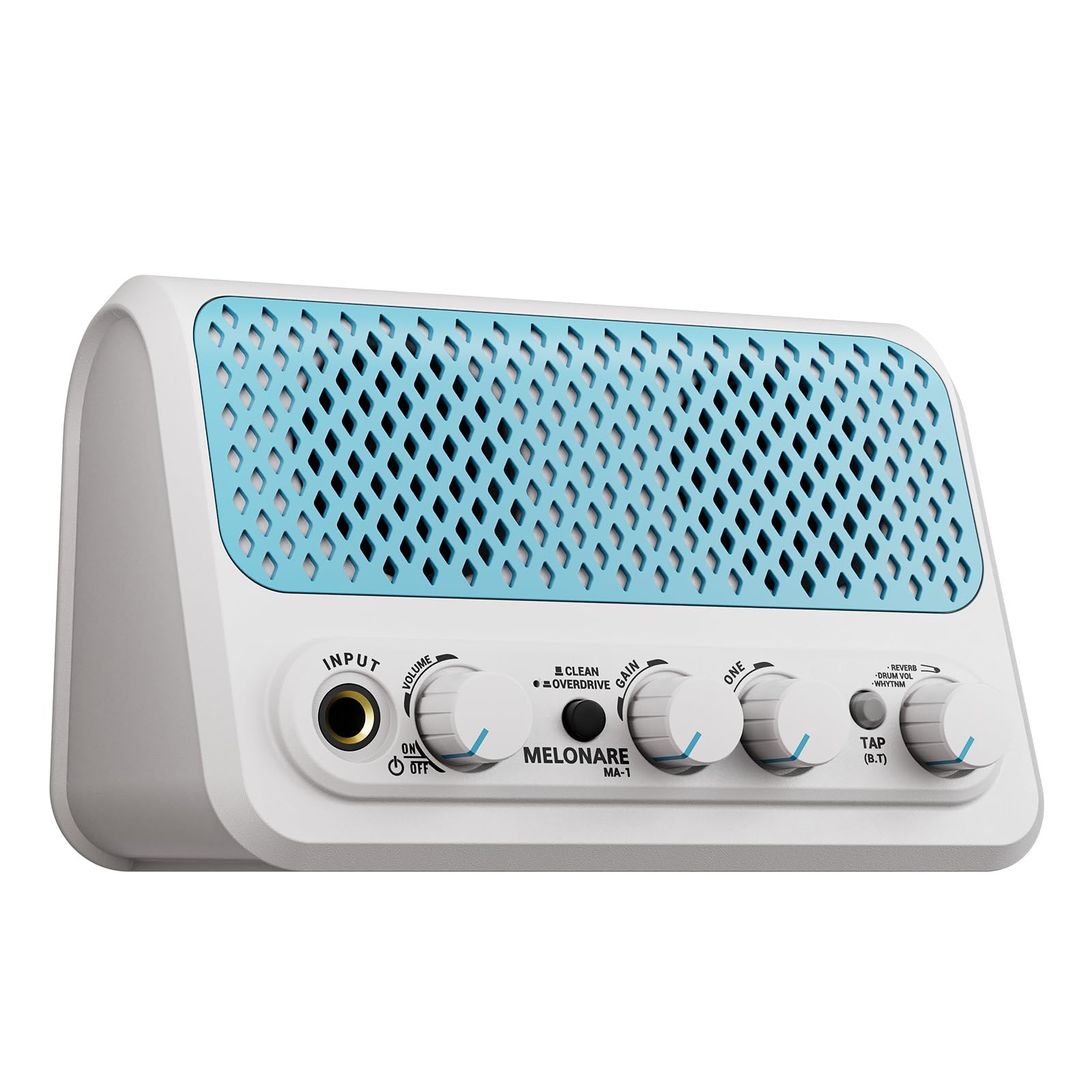10W Rechargeable Mini Electric Guitar Amp w/ 30 Rhythms MELONARE Turquoise
