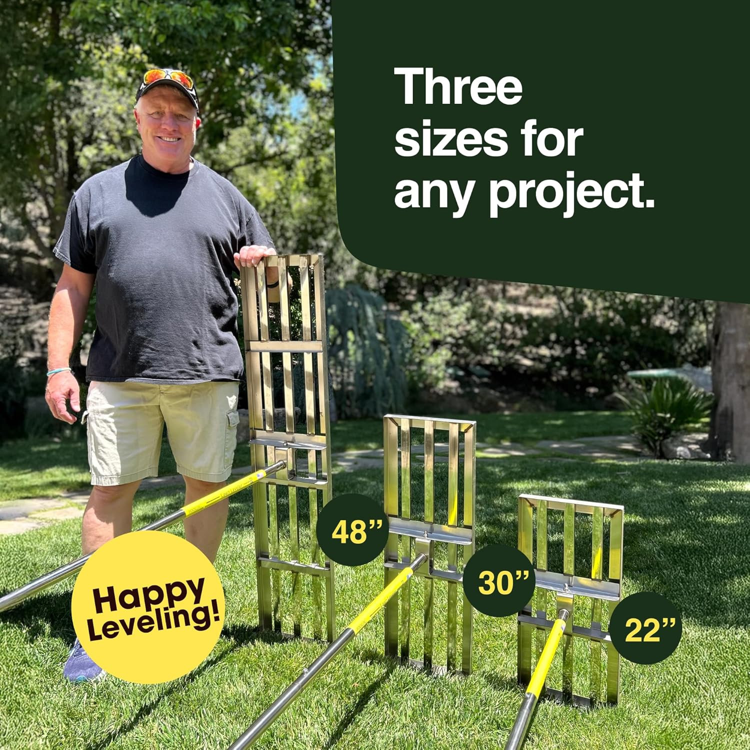 Rocklin™ Lawn Leveling Rake | Stainless Steel Surface Leveling Tool | Level Soil