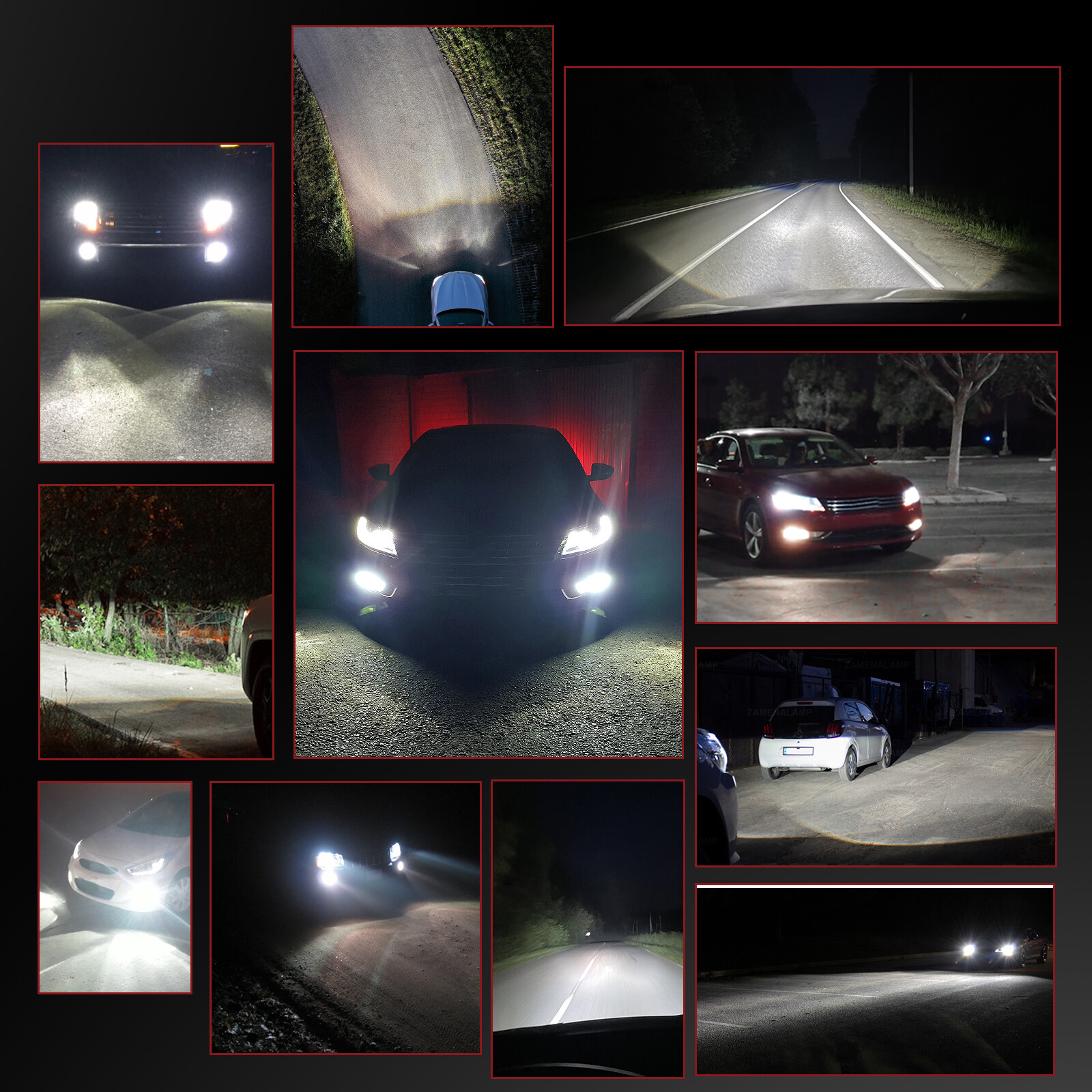 LASFIT H11 LED Headlights Kit Low Beam Bulb Super Bright 6000K Cool White 5000LM
