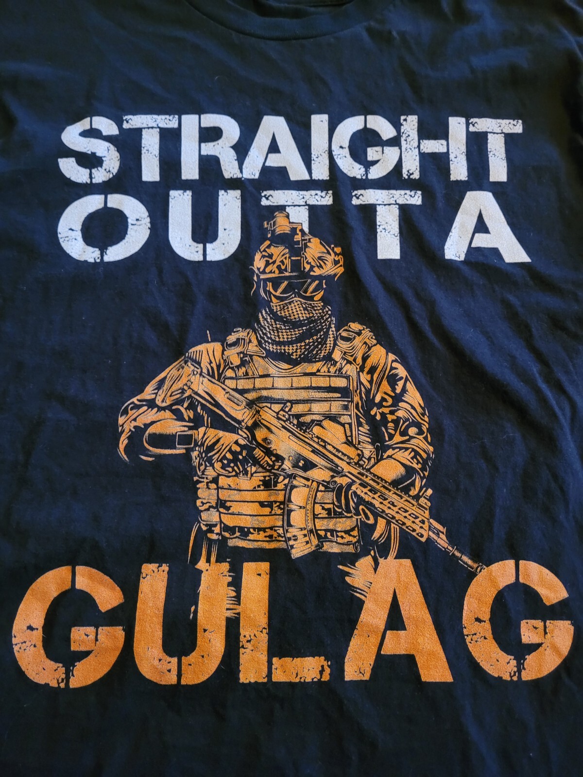 Straight Outta Gulag T Shirt Adult Small Cotton Military Infidel
