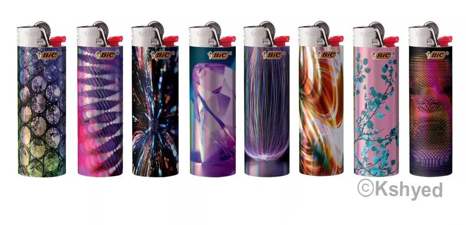 BIC Special Edition Night Out Series Cigarette Lighters Assorted Design (7 Pack)