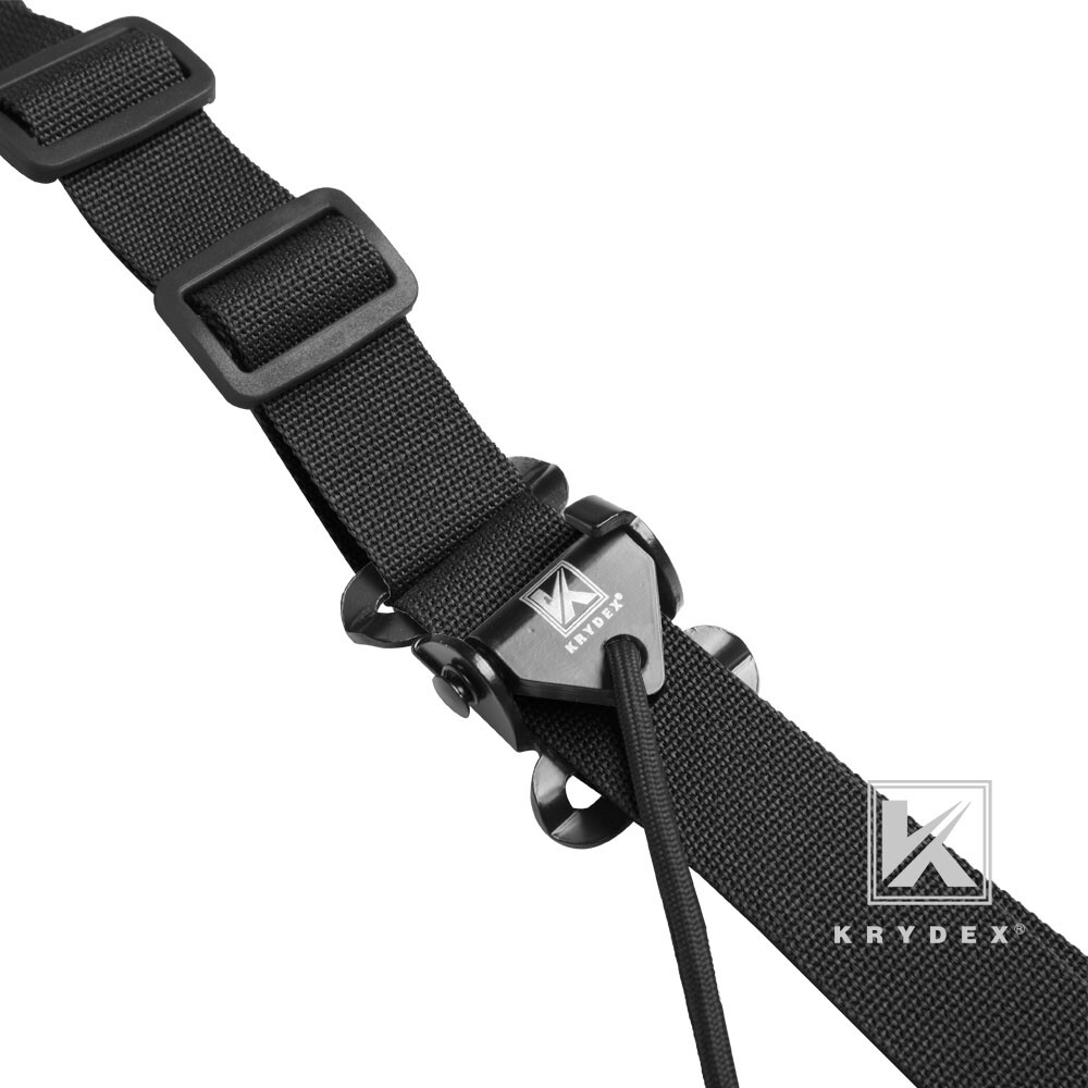 KRYDEX MK2 Sniper Sling Padded Lightweight Quick Tactical Strap 2 Point Black