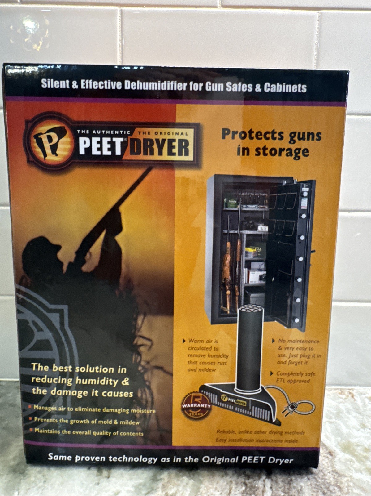 Peet Dryer•SafeKeeping Peet Dryer Dehumidifier for Gun Safes/Cabinets New In Box