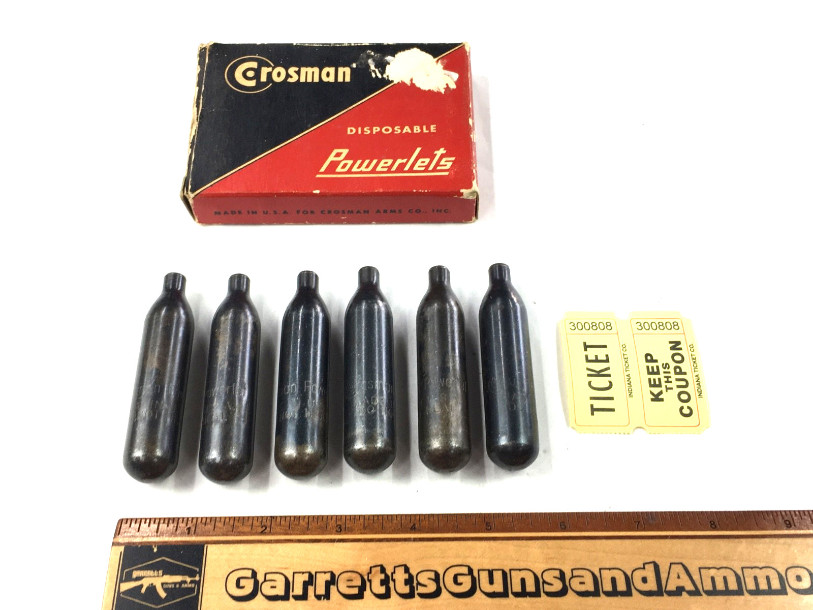 Vintage Crosman Powerlets 12.5 gram CO2 5 pack NOS 300808