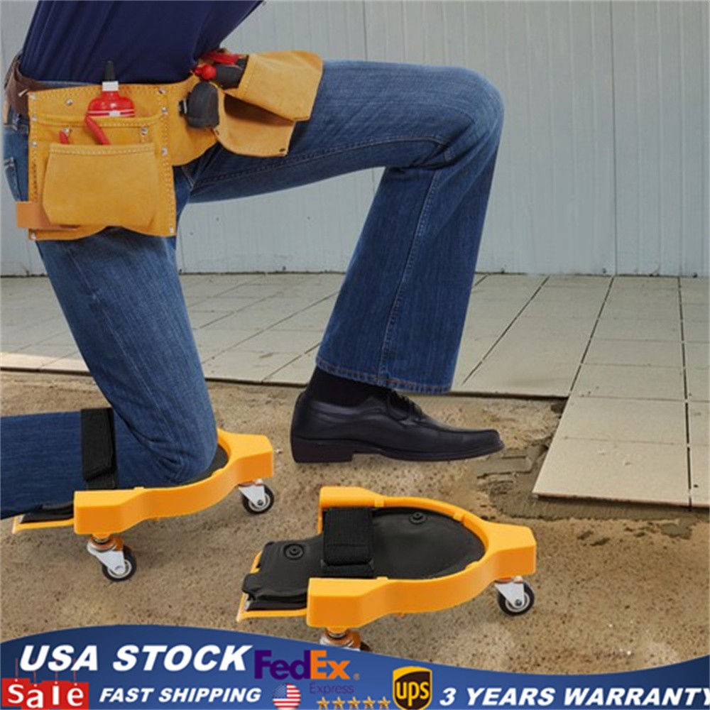 Rolling Knee Pads Adjustable Knee-Blades Durable Work Safety Sliding Knee Pads