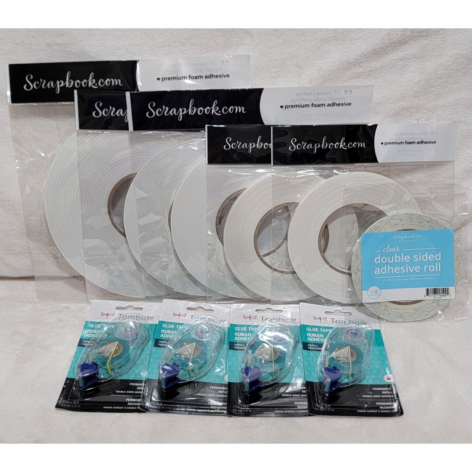 Crafters Premium Adhesive Foam Roll and Glue tape Bundle