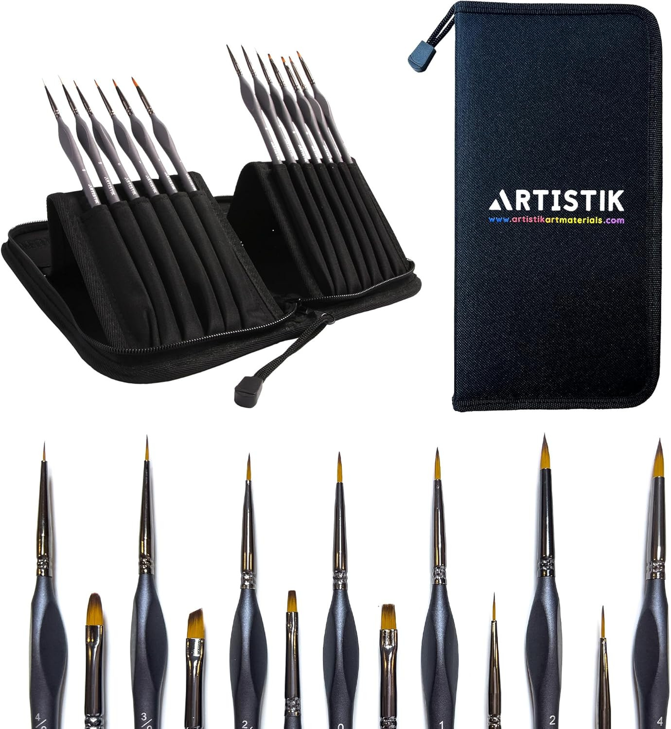 Miniature Paint Brushes Set of 13, Detail Brushes for Acrylic, Oil, Watercolor,