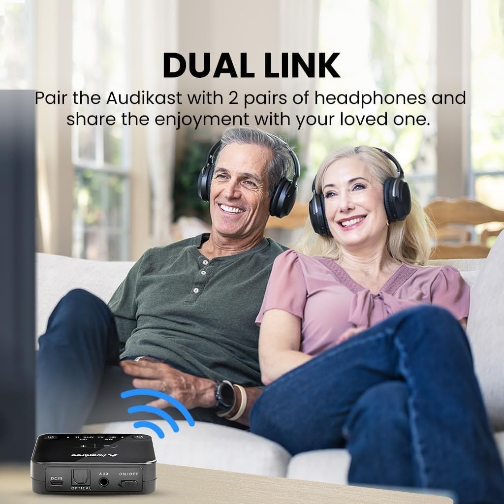 High-Quality Audikast 3 Bluetooth Transmitter - Optical & AUX, aptX Adaptive