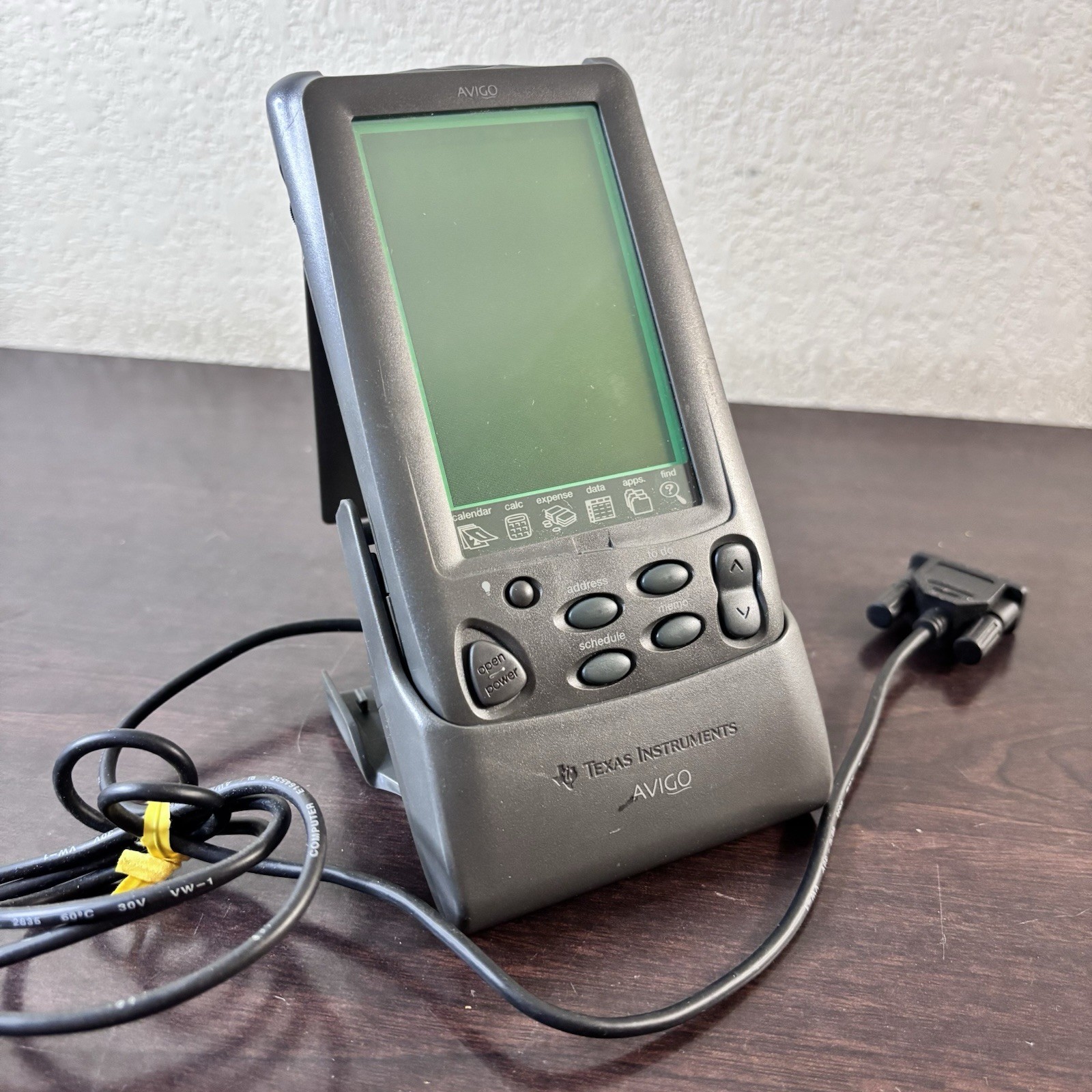 Texas Instruments Avigo 10 (Black Screen) W Desk Charger For Parts/Repair