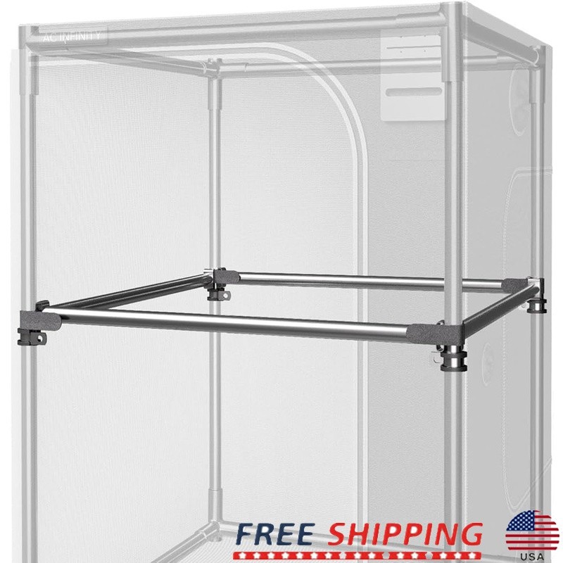 Heavy Duty Grow Tent Support Bars Steel Rigid Frame W/ Clamps Height Adjustable