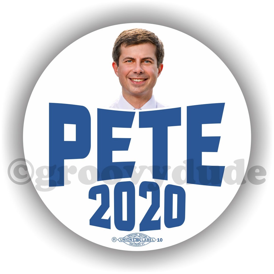 Pete Buttigieg 2020 President Photo 3" Cello Political Campaign Pinback Button